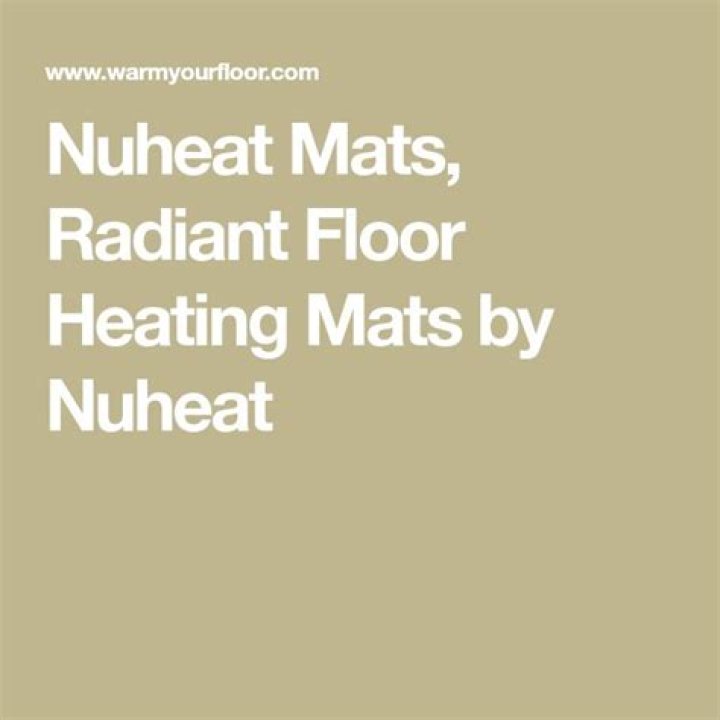 Can Nuheat mats be cut