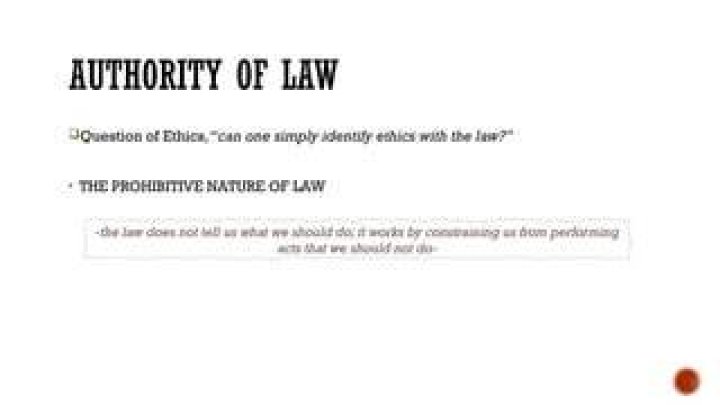 Can one simply identify ethics with the law
