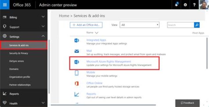 How do I enable RMS in Azure