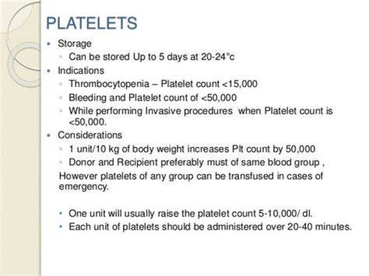 How many platelets are in a unit