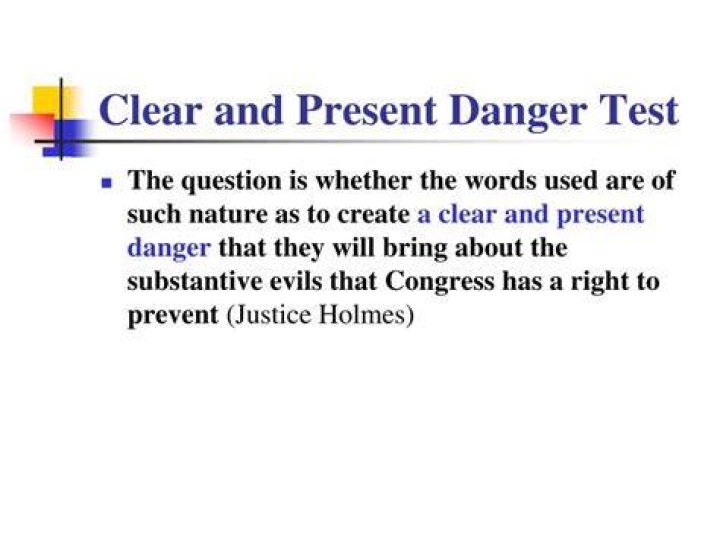 What case established clear and present danger test