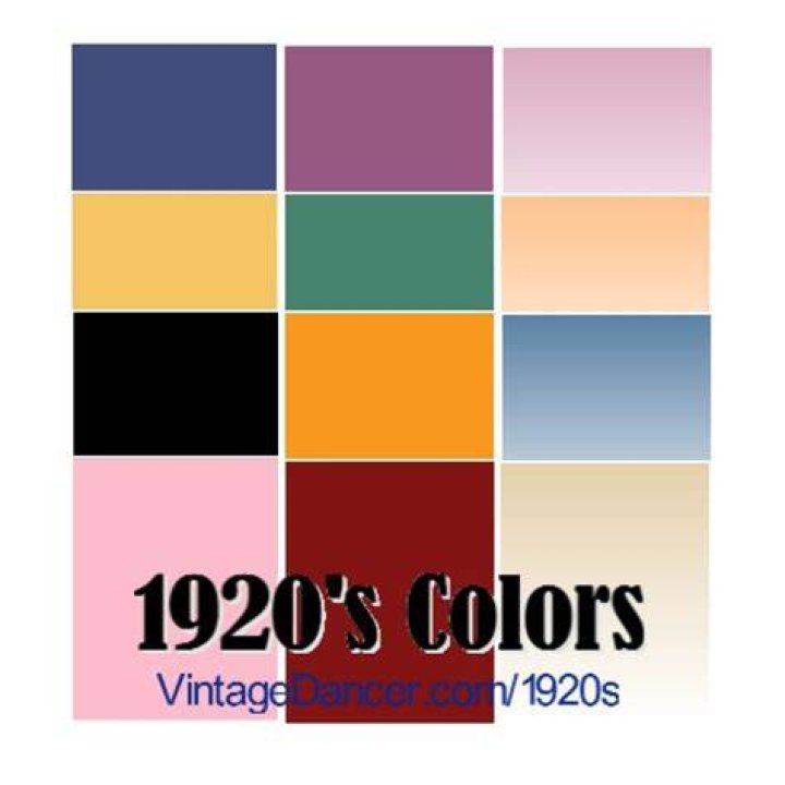 What colors were popular 1920s