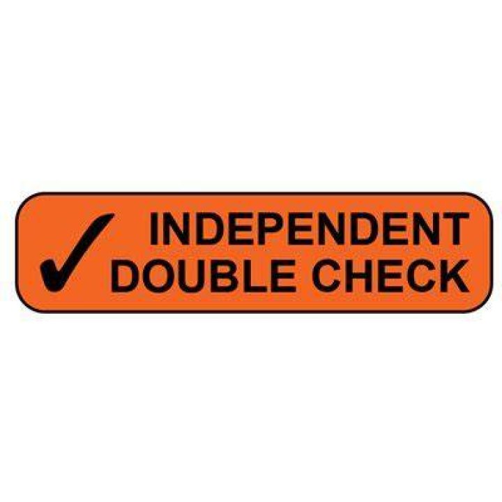 What is considered an independent double check