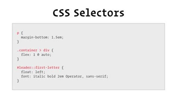What is CSS selectors