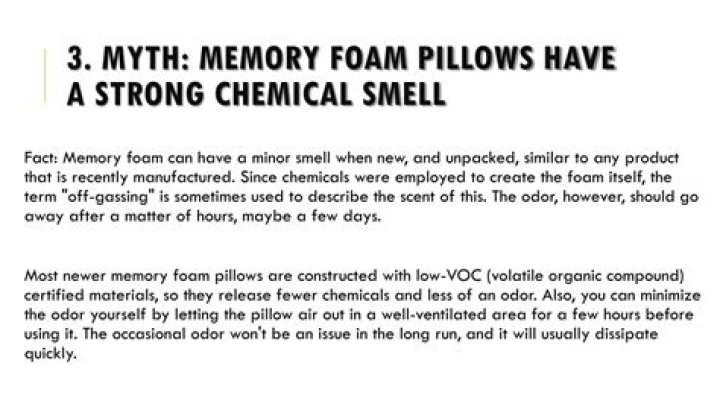 What is the chemical smell in memory foam